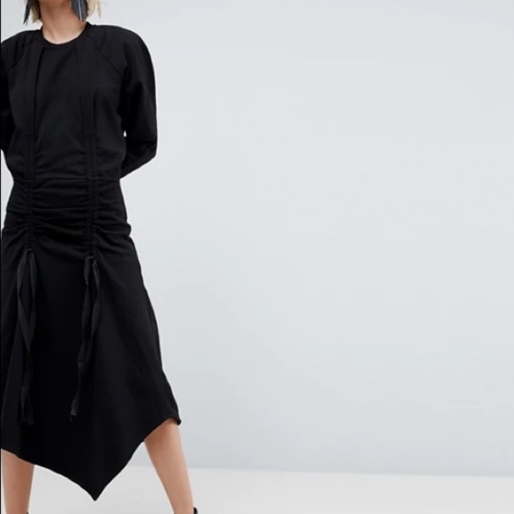 ASOS WHITE Asymmetrical Ruched Dress